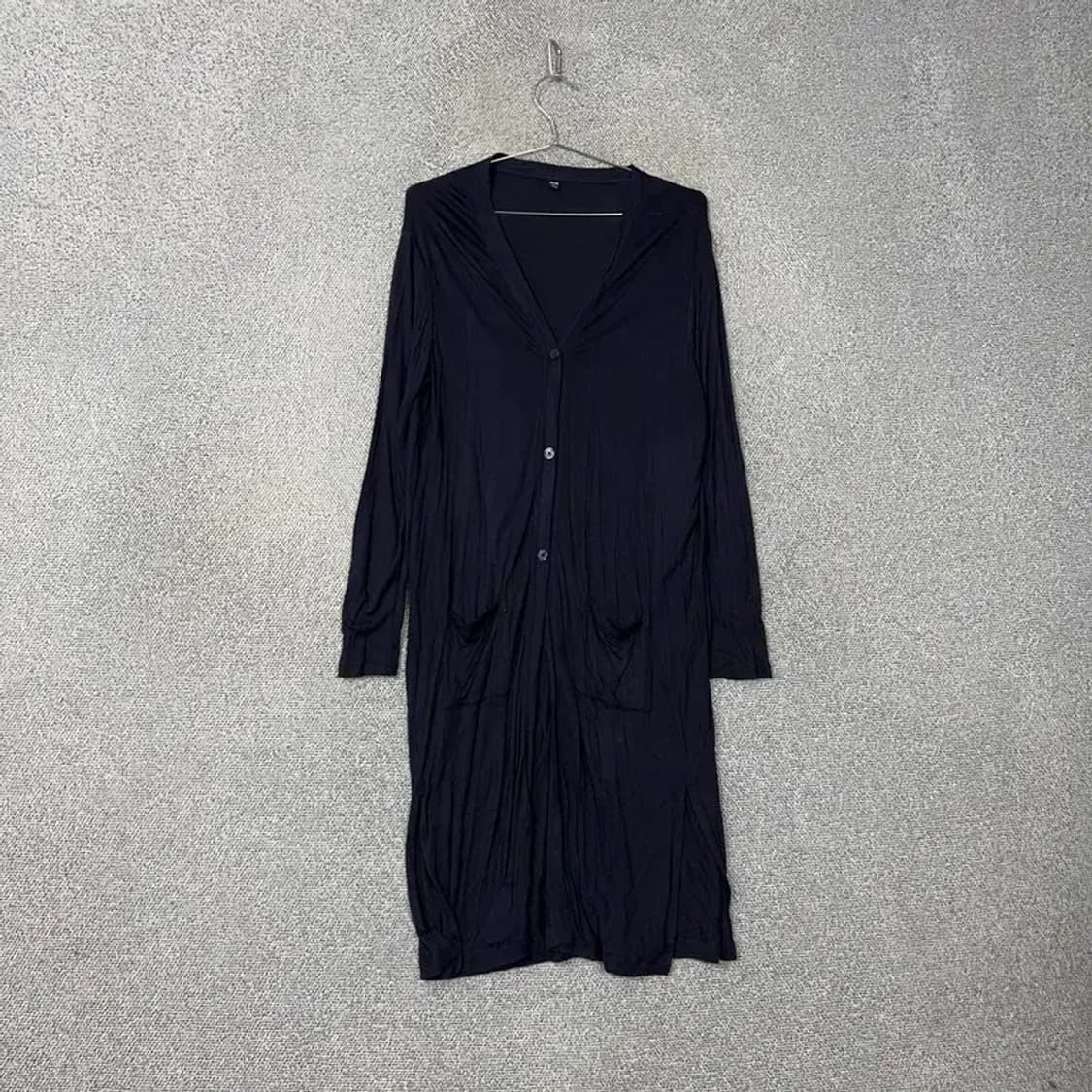 유니클로 블랙 롱 가디건 L 상품이미지1