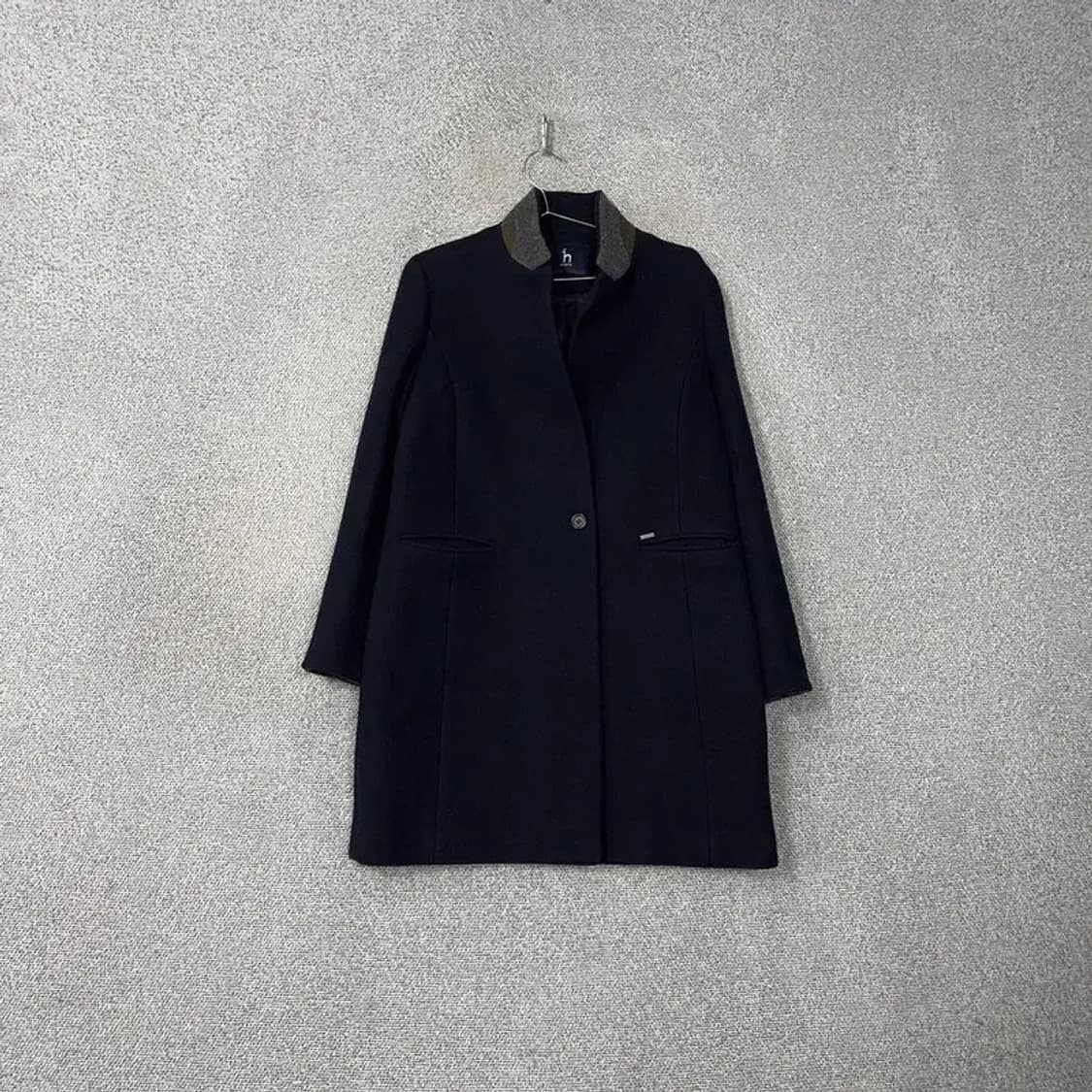 해지스 여성 네이비 앙고라 코트 95-165 상품이미지1