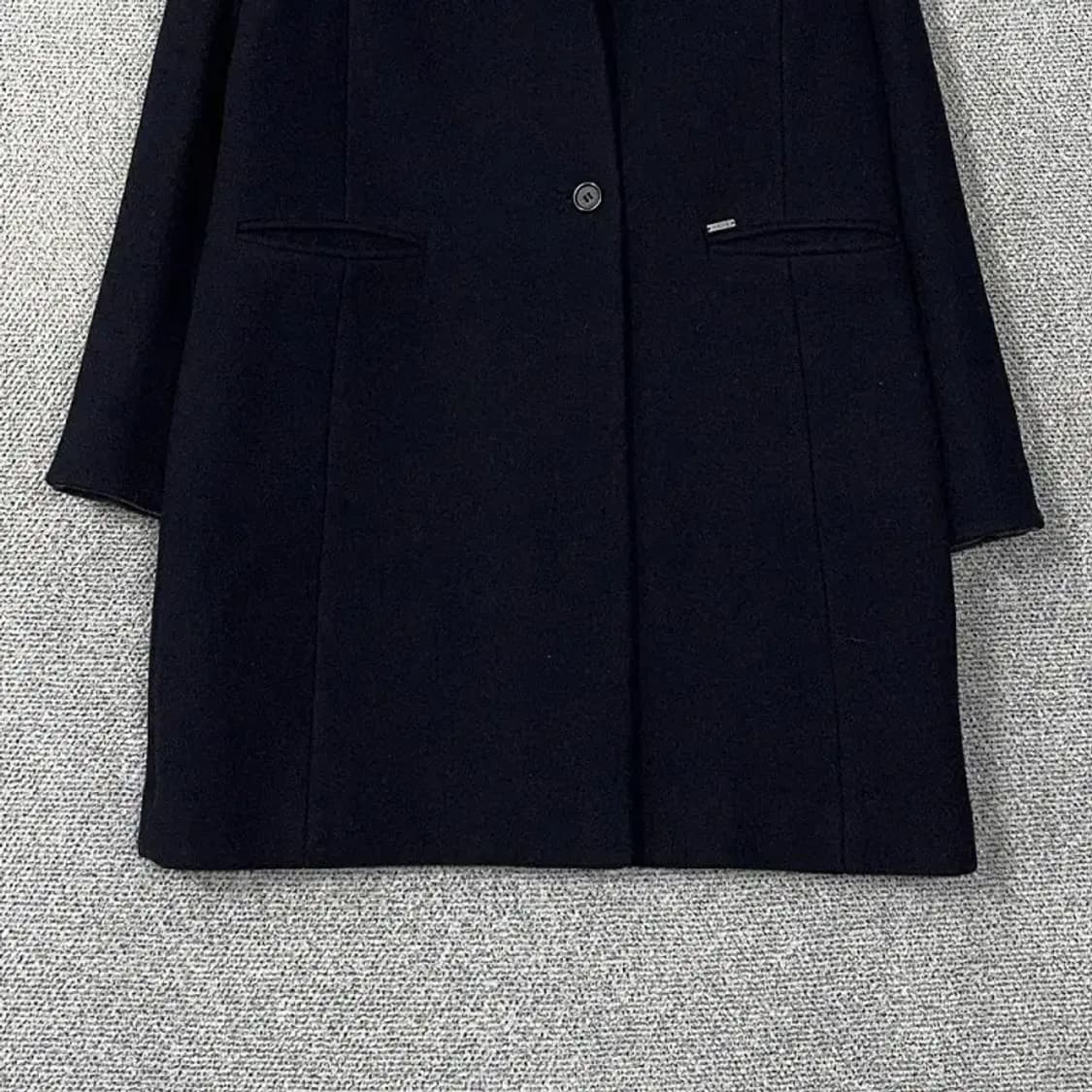 해지스 여성 네이비 앙고라 코트 95-165 상품이미지4