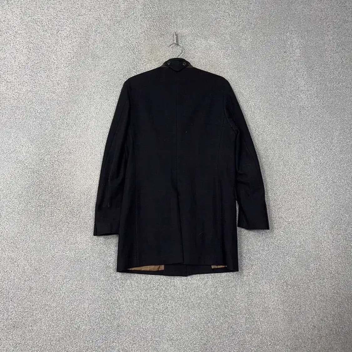 커스텀멜로우 남성 캐주얼 포켓 블랙 울 코트 100 상품이미지2