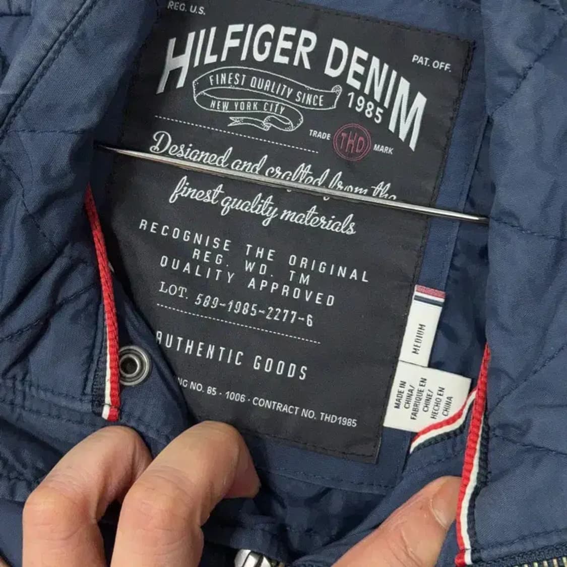 타미힐피거 여성 퀄팅 네이비 자켓 M 상품이미지3