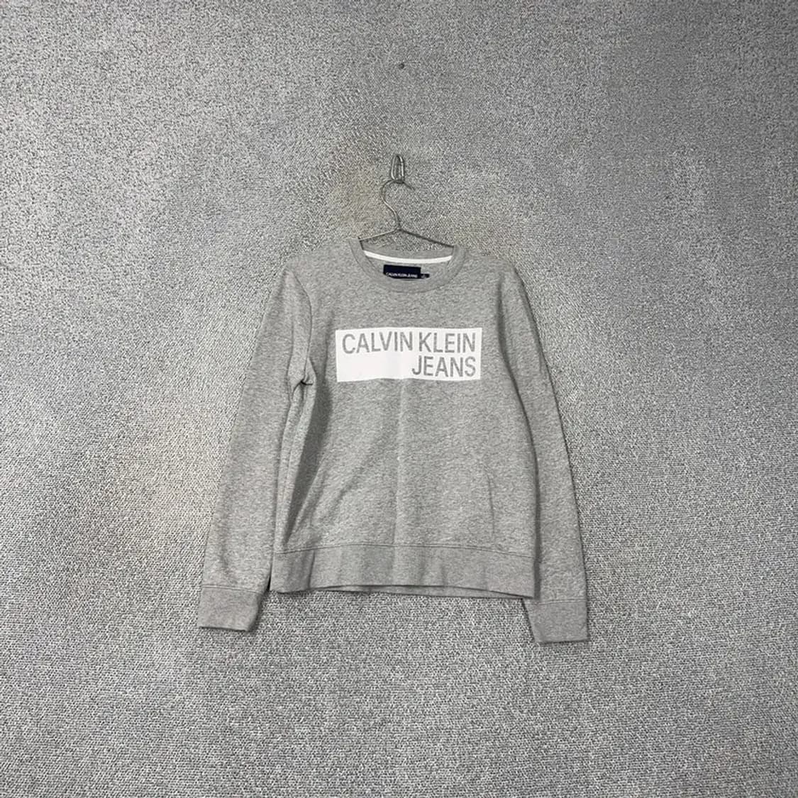 캘빈클라인 프린팅 라이트 그레이 맨투맨 M 상품이미지1