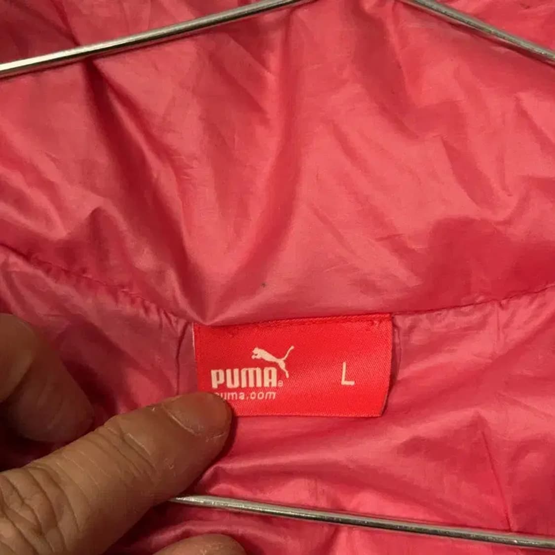 푸마 로고 네이비 구스다운 거위털 패딩 L 상품이미지3