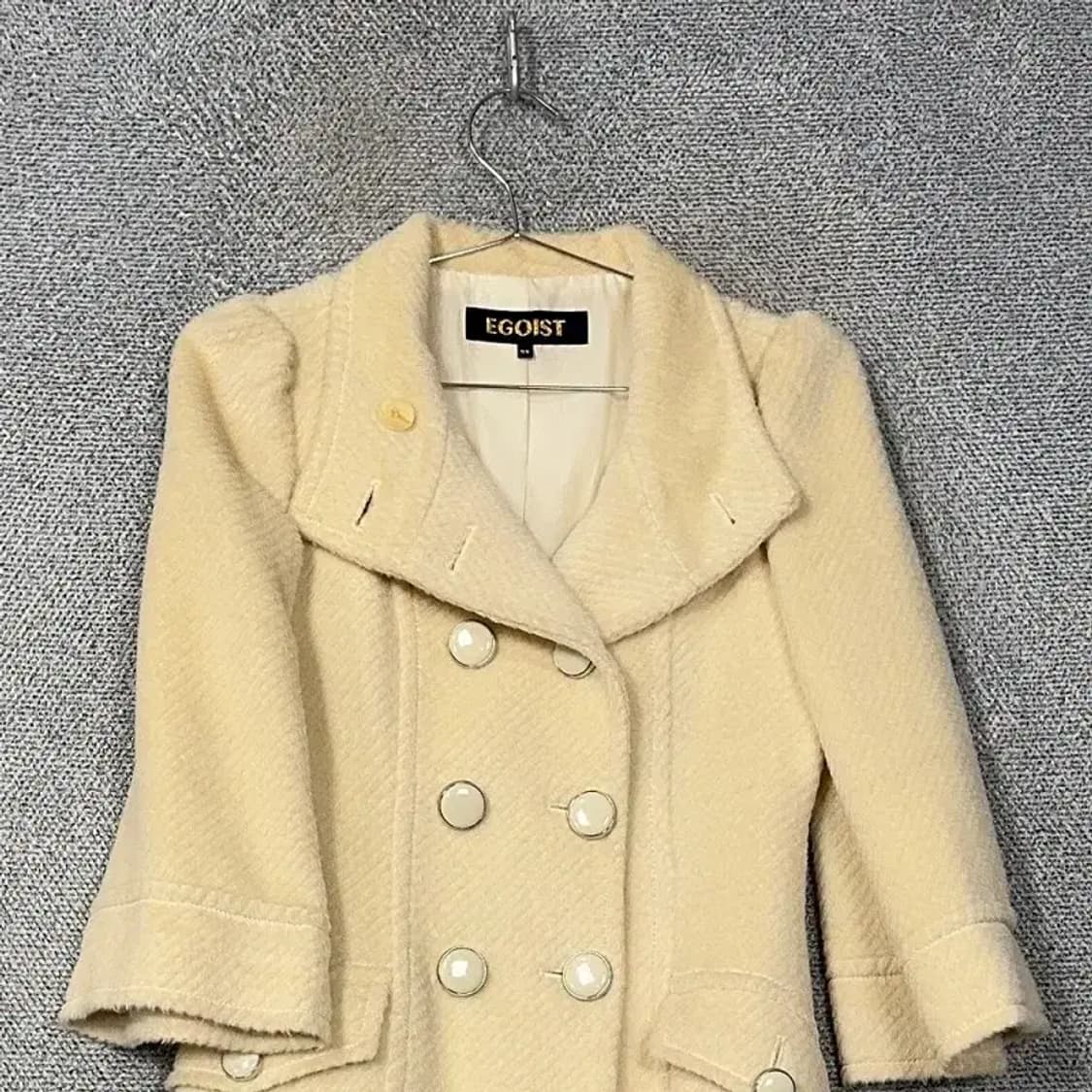 에고이스트 여성 클래식 베이지 크림 울 코트 55 상품이미지3