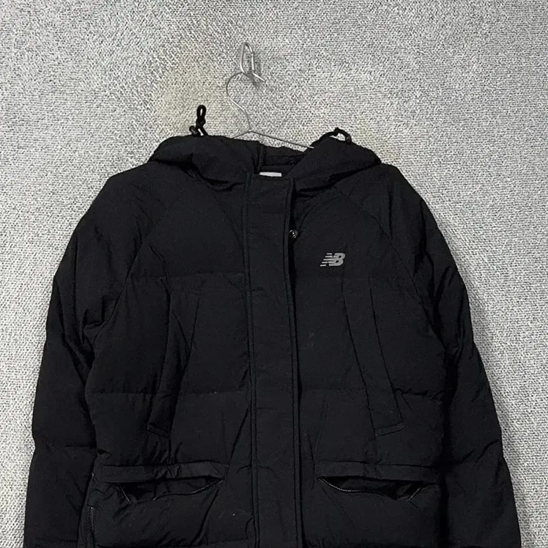 뉴발란스 로고 블랙 덕다운 롱패딩 S 상품이미지3