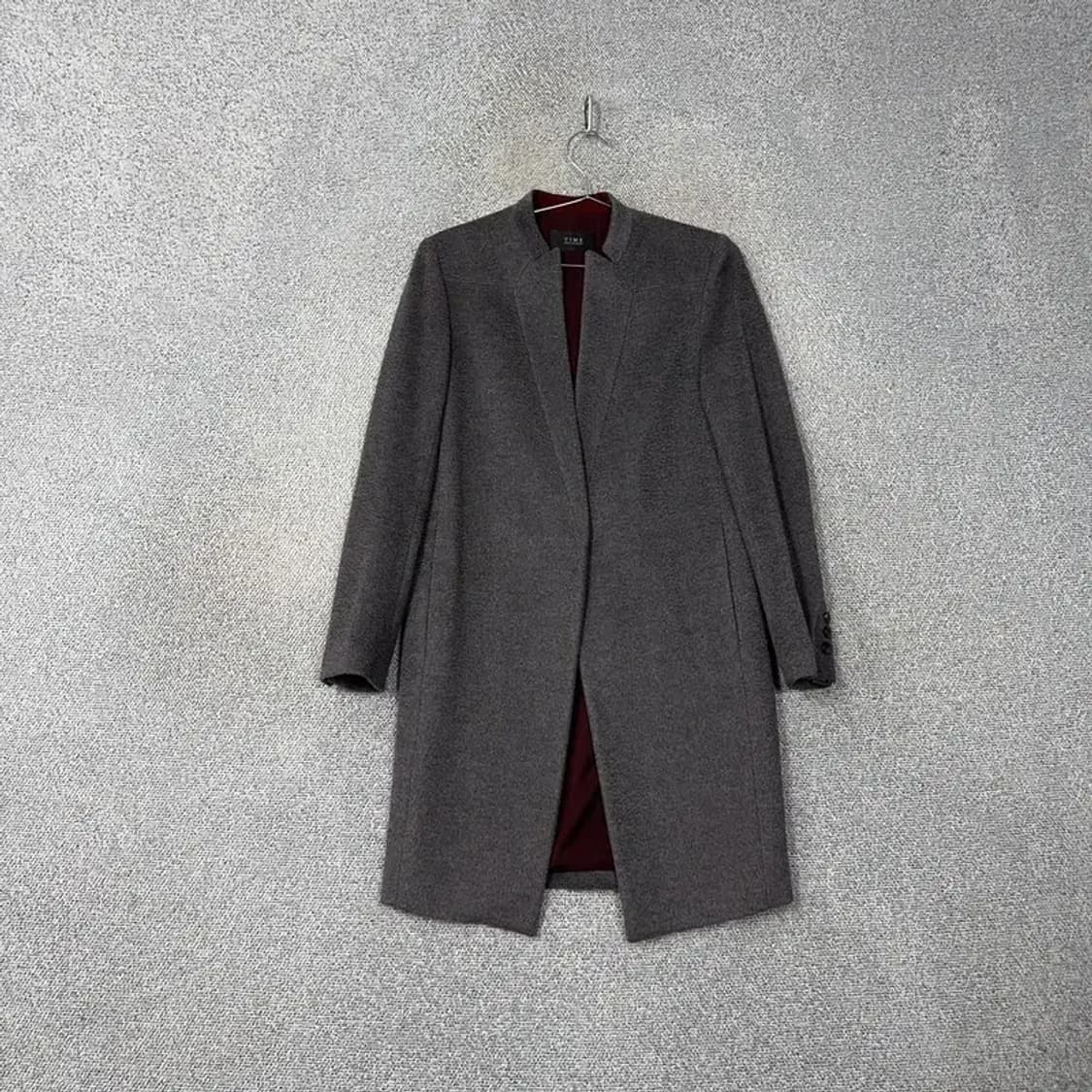 타임 한섬 여성 캐시미어 100% 클래식 그레이 코트 82-94-160 상품이미지1