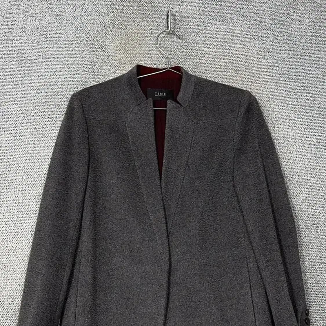 타임 한섬 여성 캐시미어 100% 클래식 그레이 코트 82-94-160 상품이미지3