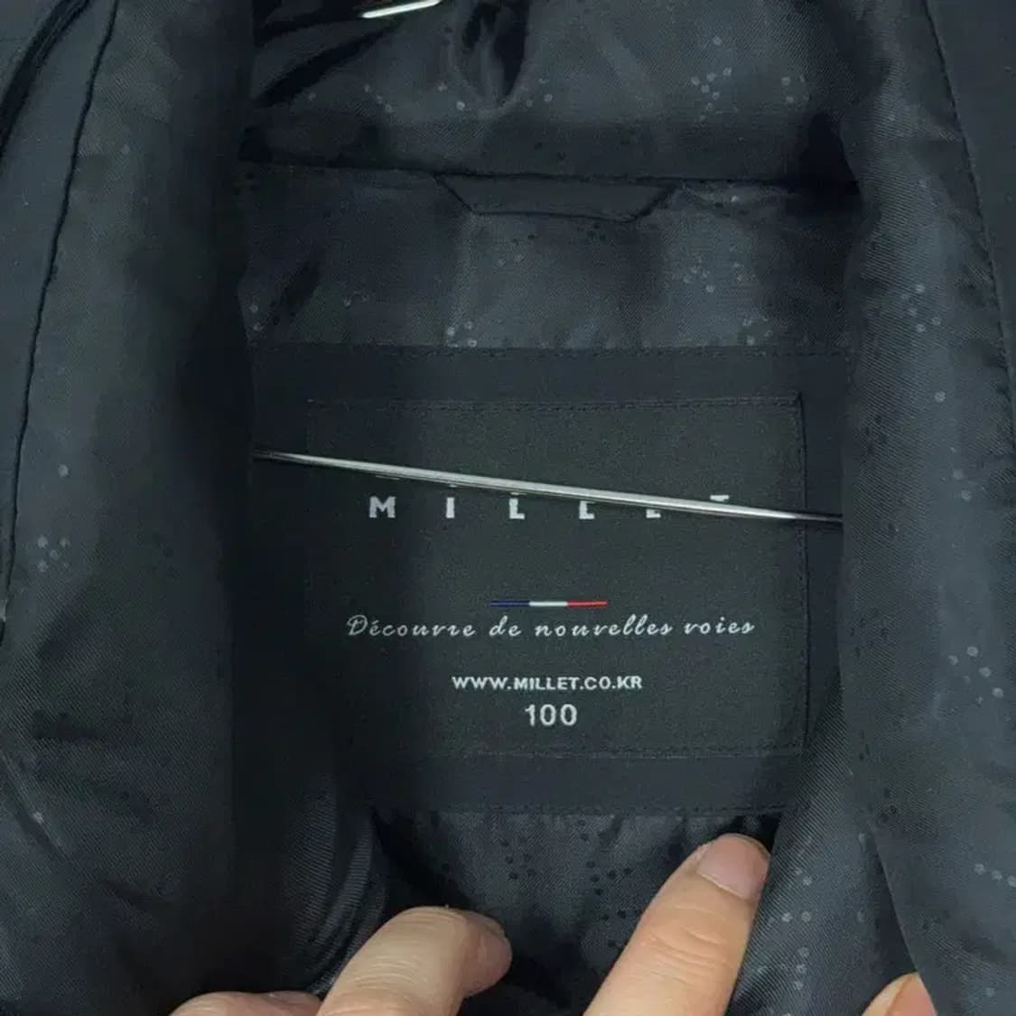 밀레 로고 블랙 패딩 점퍼 100 상품이미지4