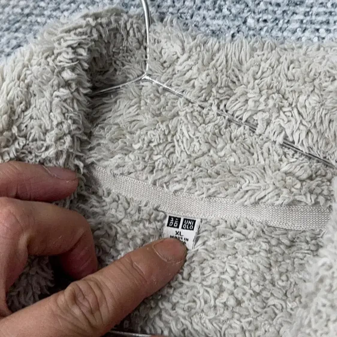 유니클로 라이트 그레이 후리스 S 상품이미지3