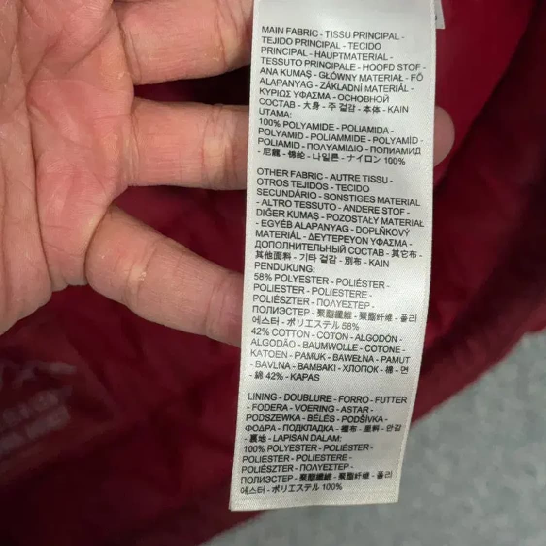 리바이스 투톤 레드 패딩 M 상품이미지4