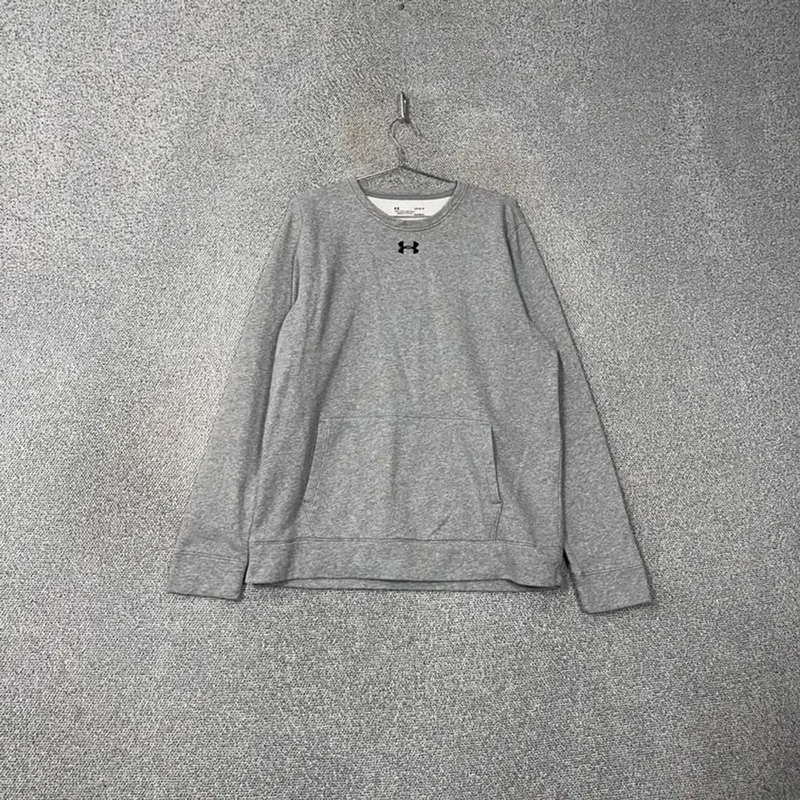 언더아머 로고 라이트 그레이 맨투맨 LG/G/G 상품이미지1