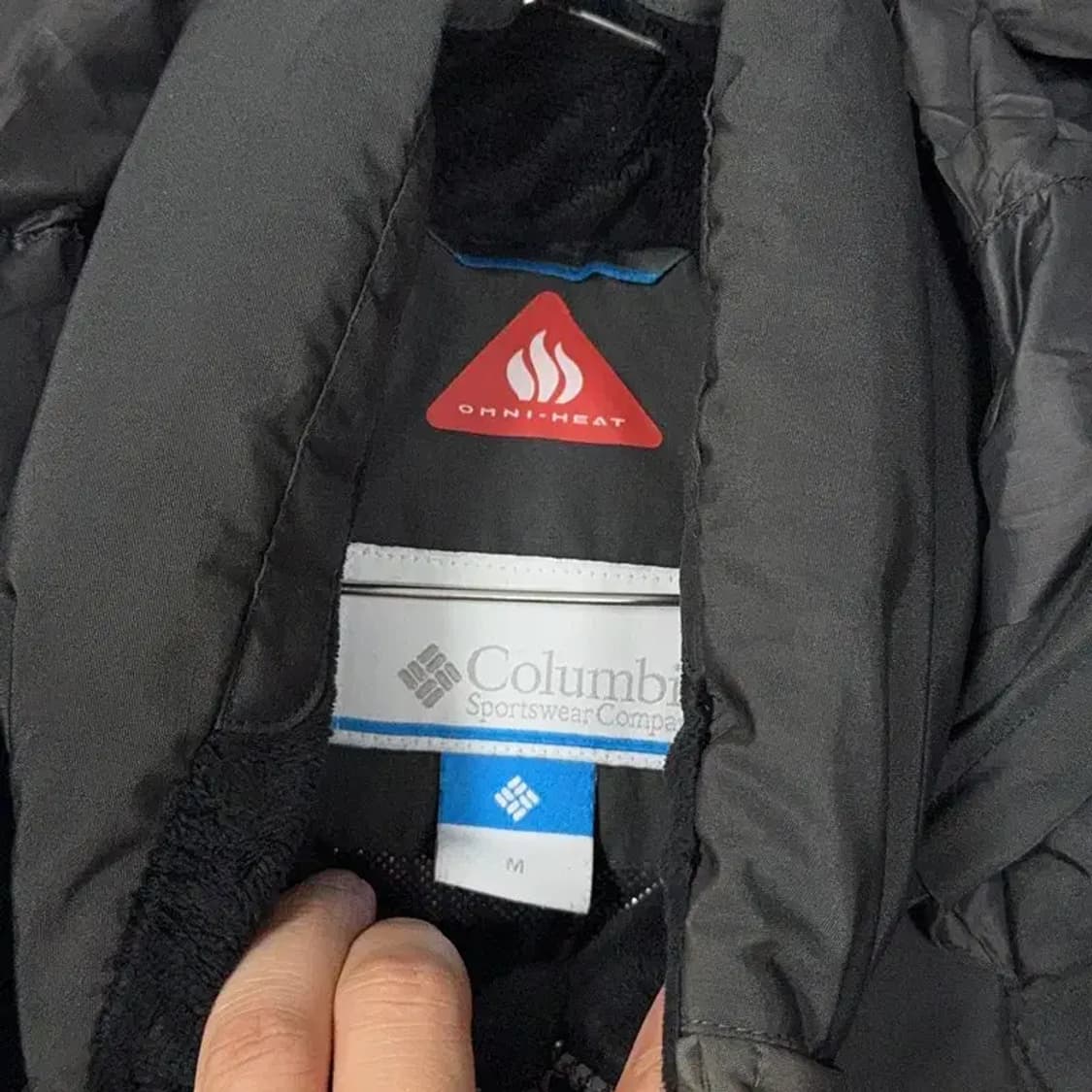 콜롬비아 카키 구스다운 패딩 M 상품이미지5