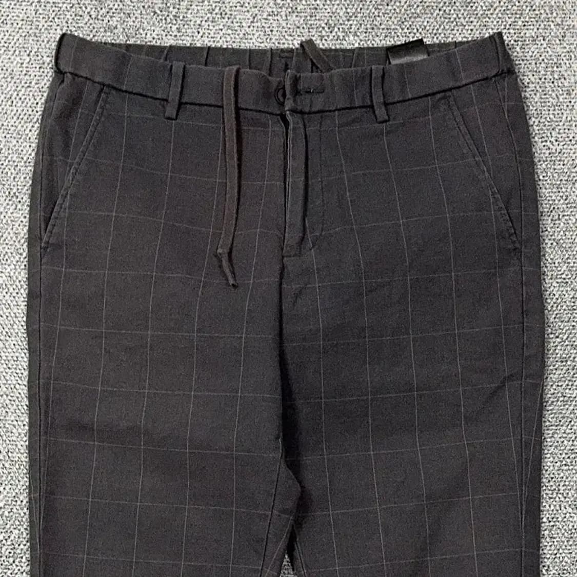 유니클로 U 그레이 체크 슬랙스 M 상품이미지3