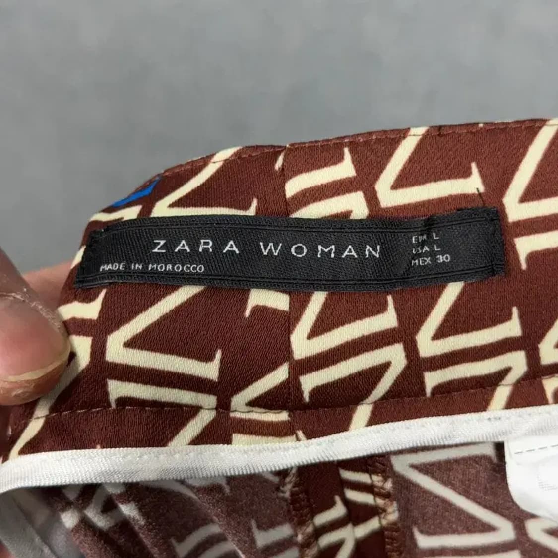 자라 여성 팬턴 브라운 팬츠 L 상품이미지5