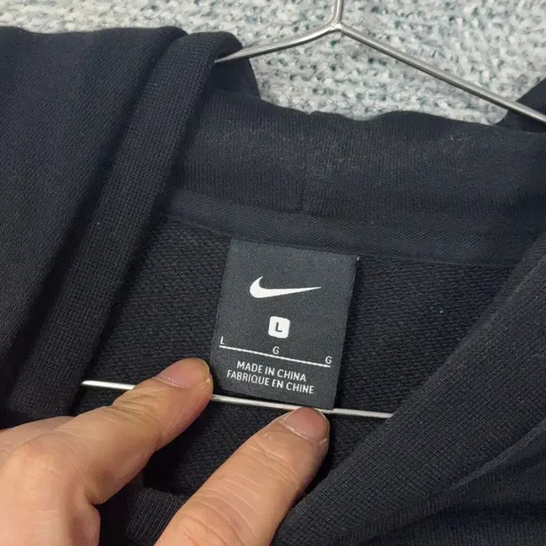 나이키 빈티지 프린팅 블랙 후드티 L 상품이미지3