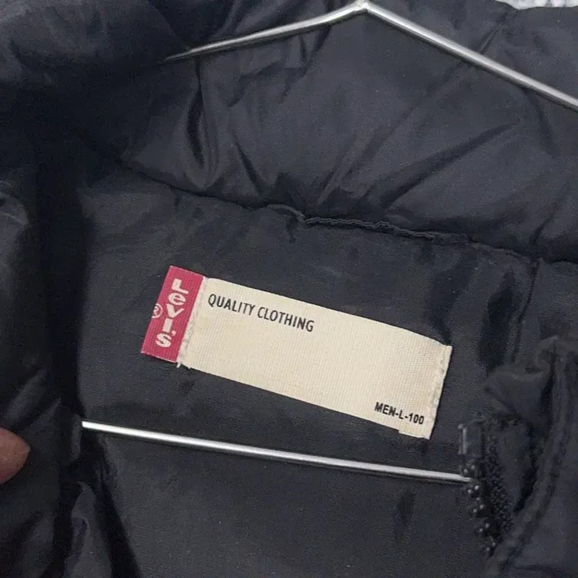 리바이스 블랙 카키 덕다운 오리털 패딩 100 상품이미지3