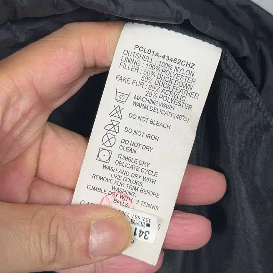 리바이스 블랙 카키 덕다운 오리털 패딩 100 상품이미지4