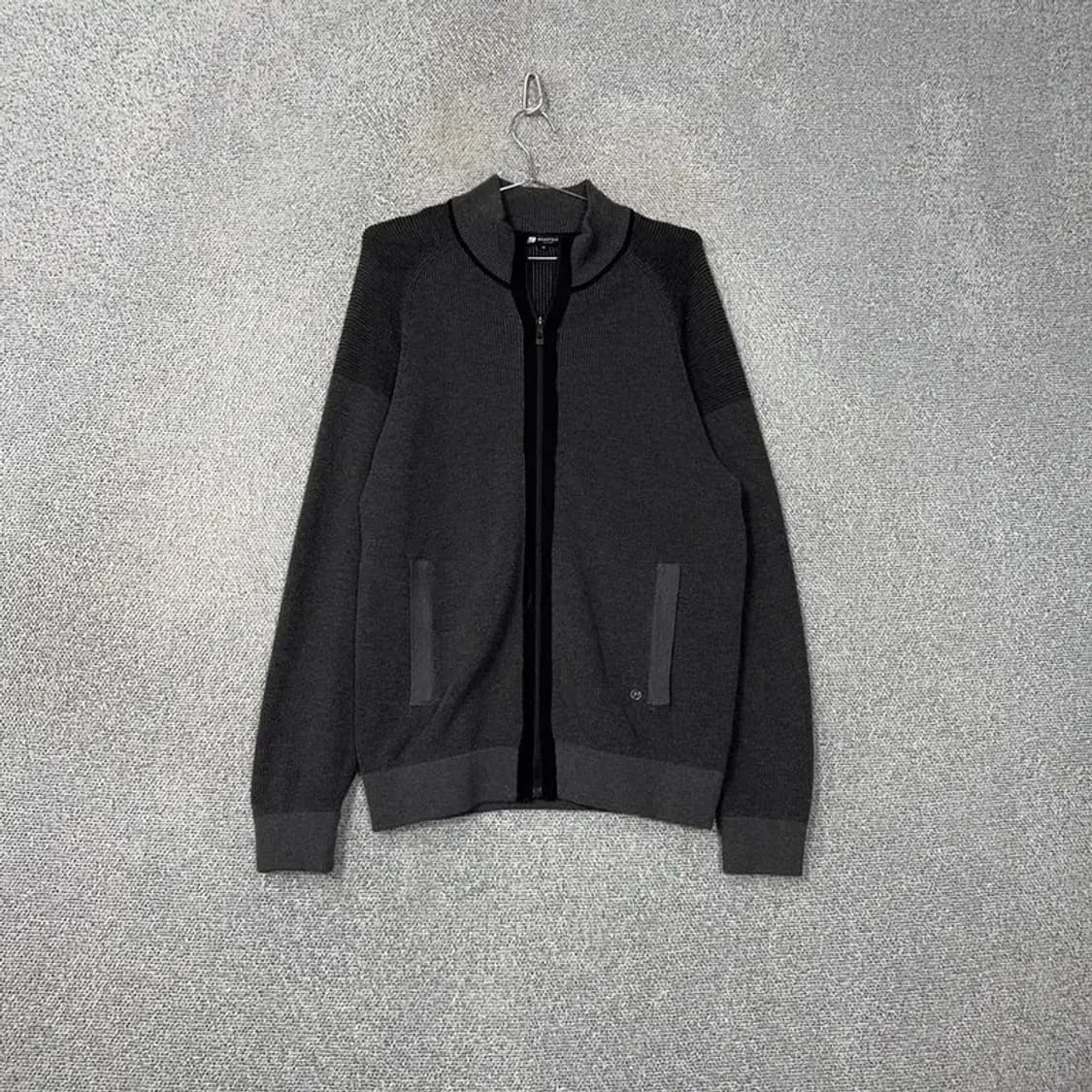 빈폴 그레이 남성 캐주얼 울 니트 집업 110 상품이미지1