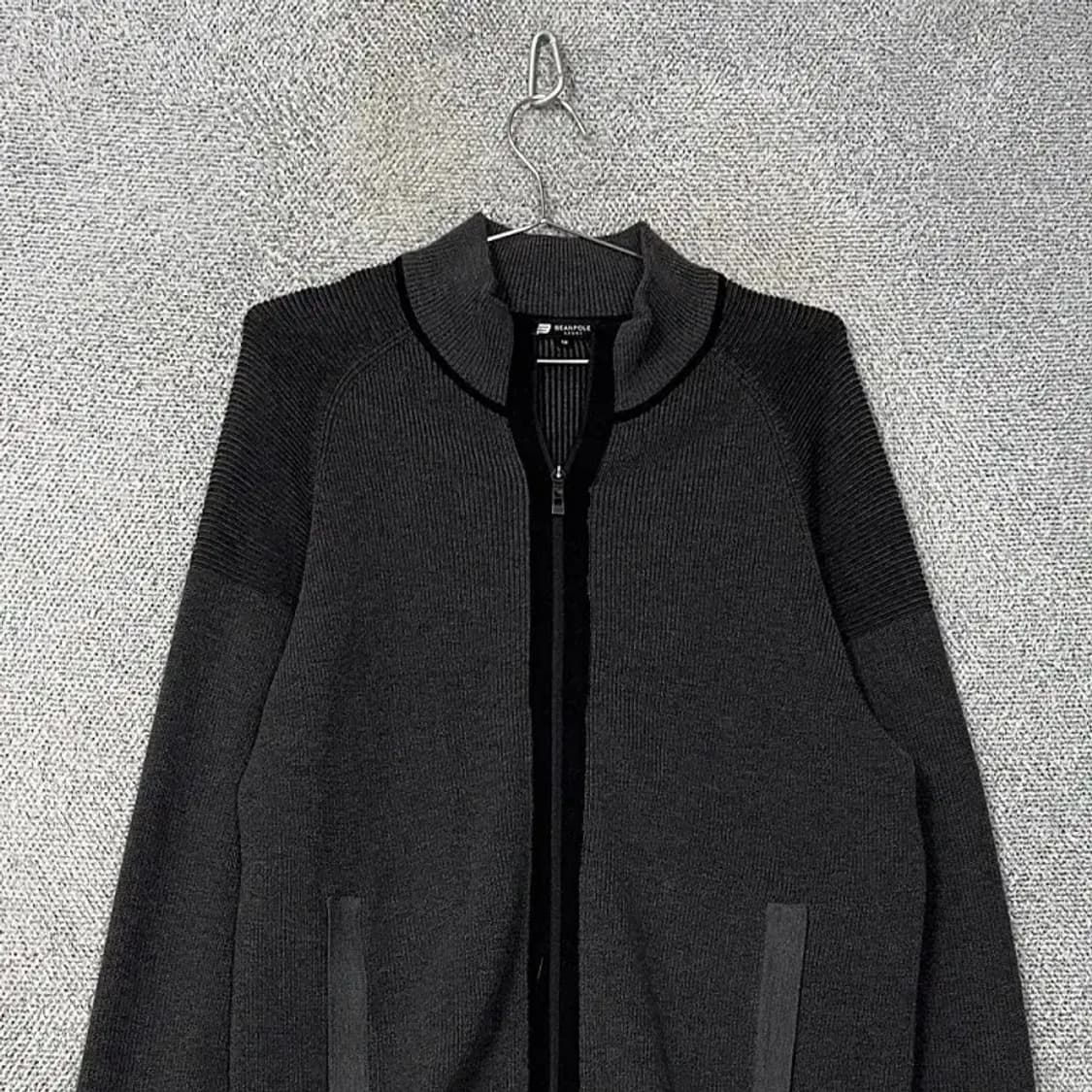 빈폴 그레이 남성 캐주얼 울 니트 집업 110 상품이미지3