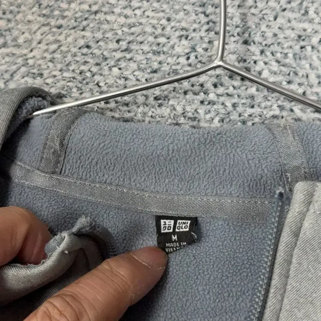 유니클로 라이트 그레이 기능성 후드집업 M 상품이미지4