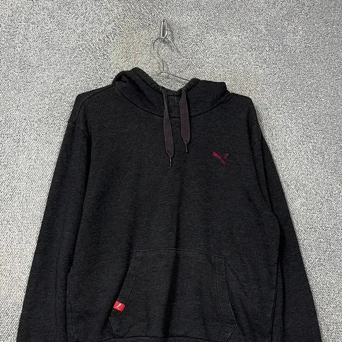 푸마 딥그레이 로고 후드티 L 상품이미지3