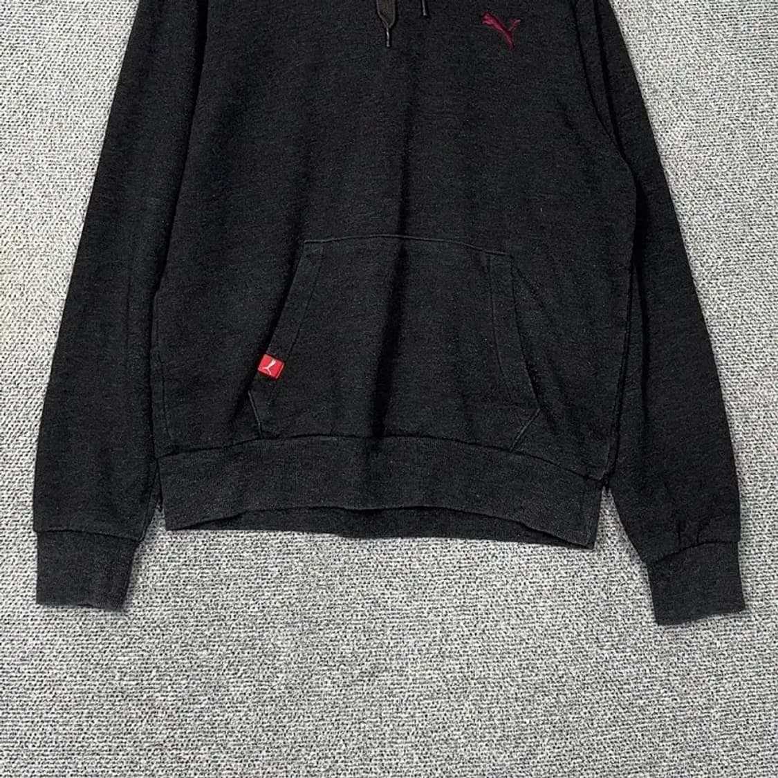 푸마 딥그레이 로고 후드티 L 상품이미지4