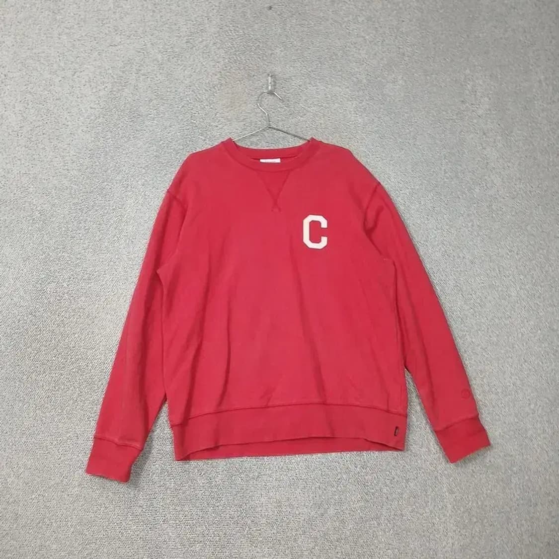 커버낫 로고 레드 맨투맨 XL 상품이미지1