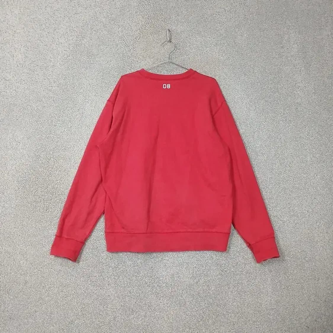 커버낫 로고 레드 맨투맨 XL 상품이미지2