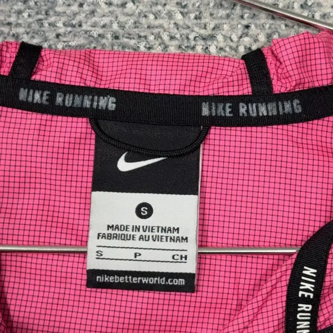 나이키 핑크 그레이 투톤 기능성 러닝 바람막이 S 상품이미지3