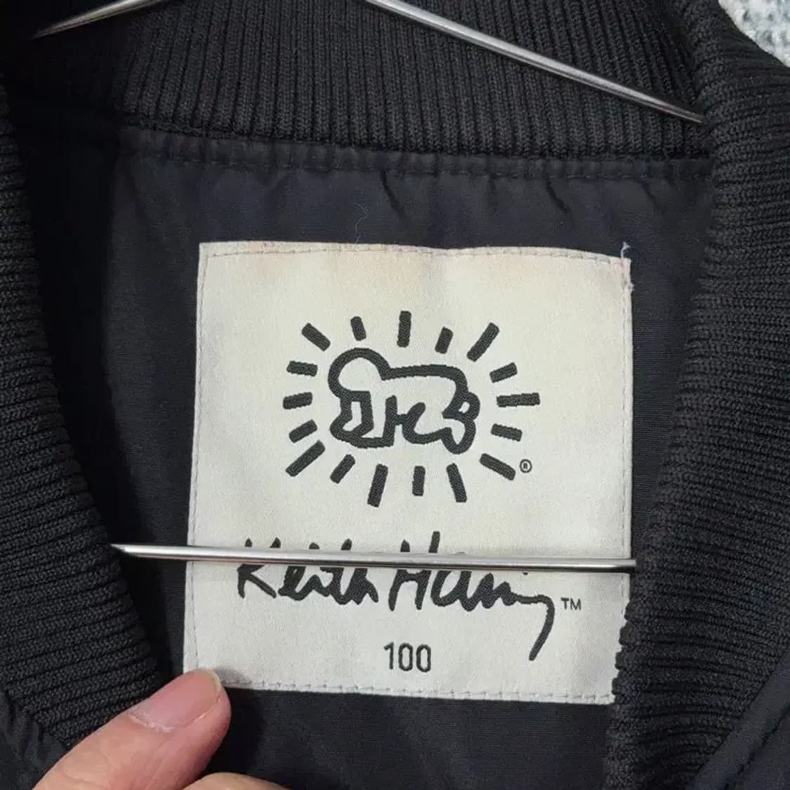 키스해링 빈티지 프린팅 블루종 자켓 100 상품이미지4