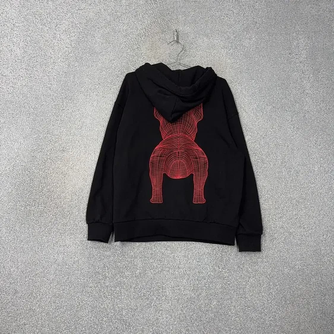 라이프워크 프린팅 블랙 후드티 S 상품이미지2