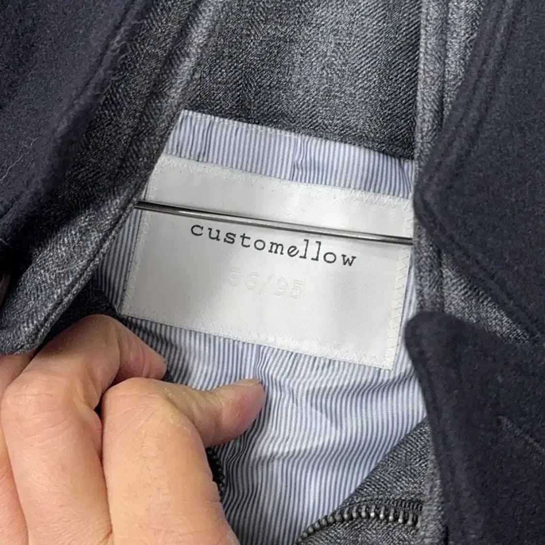 커스텀멜로우 네이비 캐주얼 울 코트 95 상품이미지6