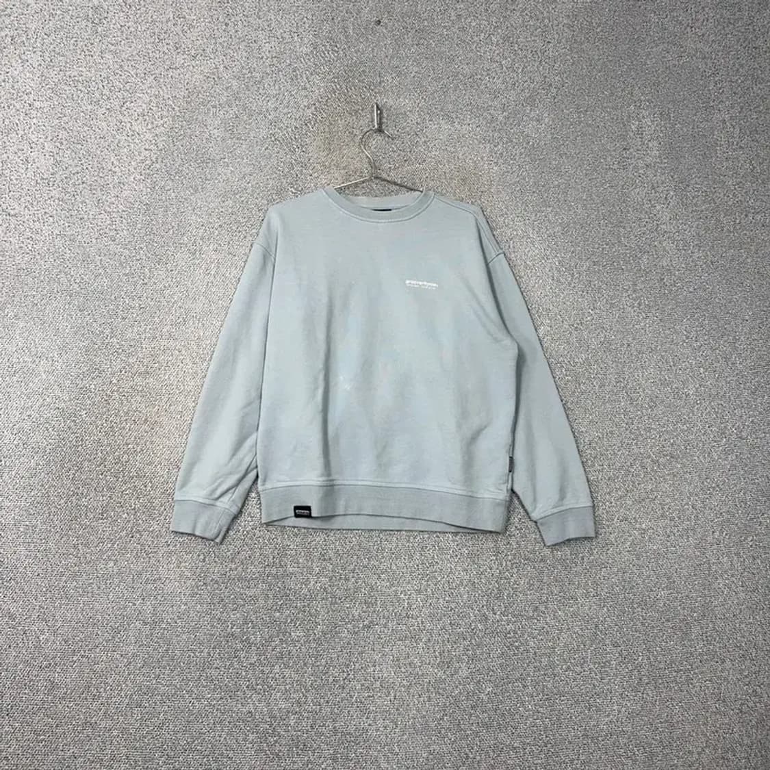 그루브라임 로고 캐주얼 라이트 블루 맨투맨 M 상품이미지1