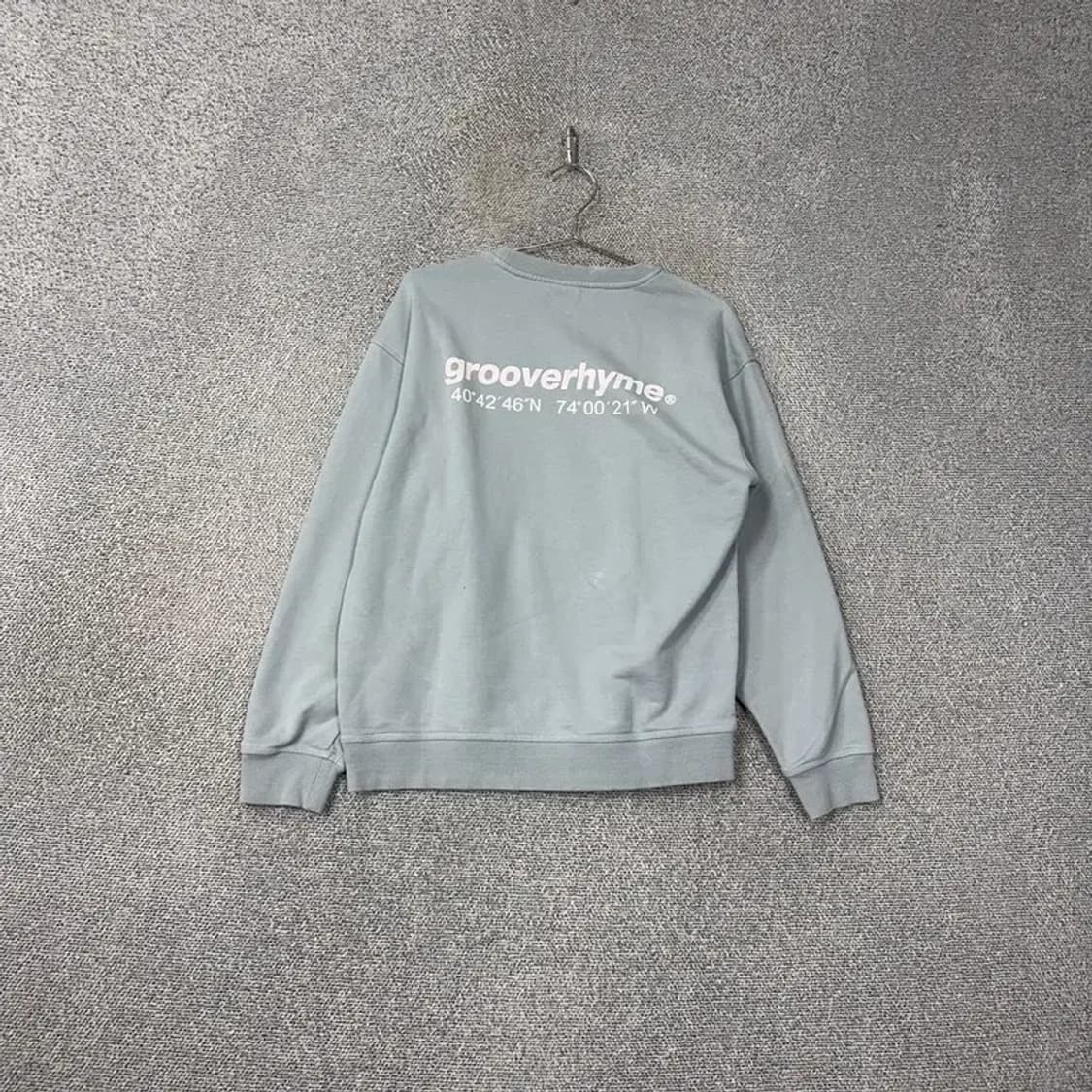 그루브라임 로고 캐주얼 라이트 블루 맨투맨 M 상품이미지2