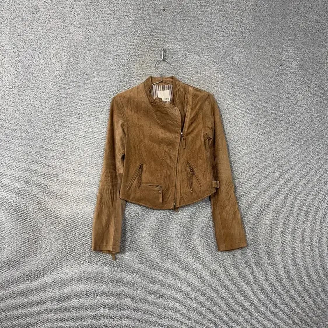 LESHOP 브라운 빈티지 돈피 라이더 자켓 M (66) 상품이미지1