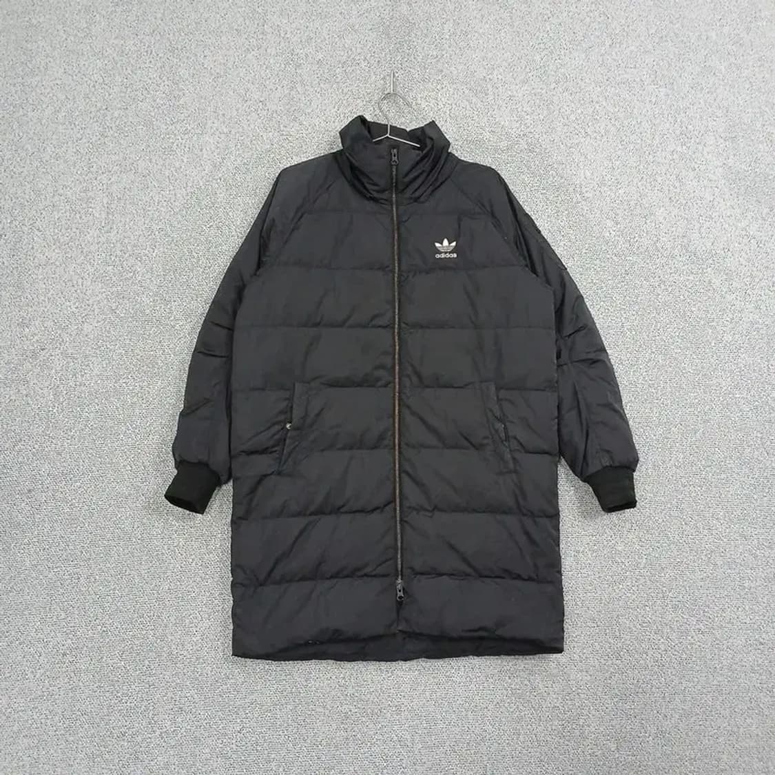 아디다스 불꽃 로고 블랙 덕다운 롱패딩 M 상품이미지1