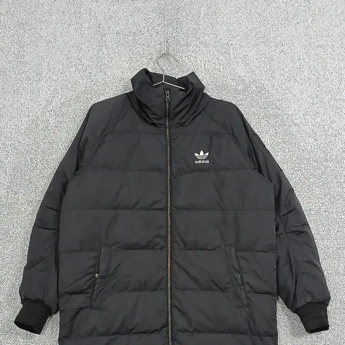 아디다스 불꽃 로고 블랙 덕다운 롱패딩 M 상품이미지3