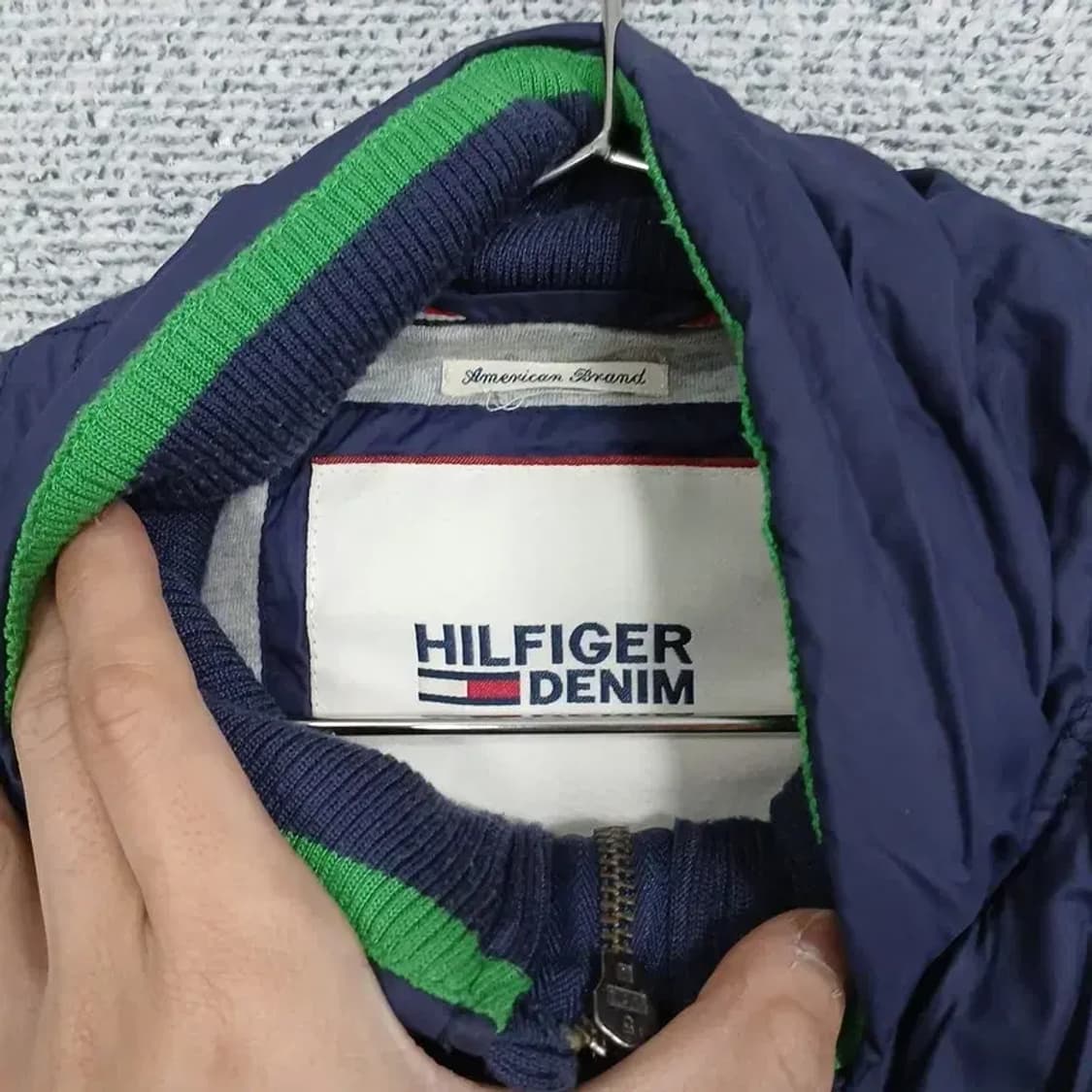 타미힐피거 네이비 로고 퀄팅 자켓 M 상품이미지3