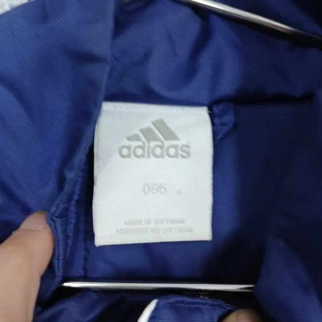 아디다스 네이비 로고 삼선 벤치 롱 패딩 95 상품이미지3