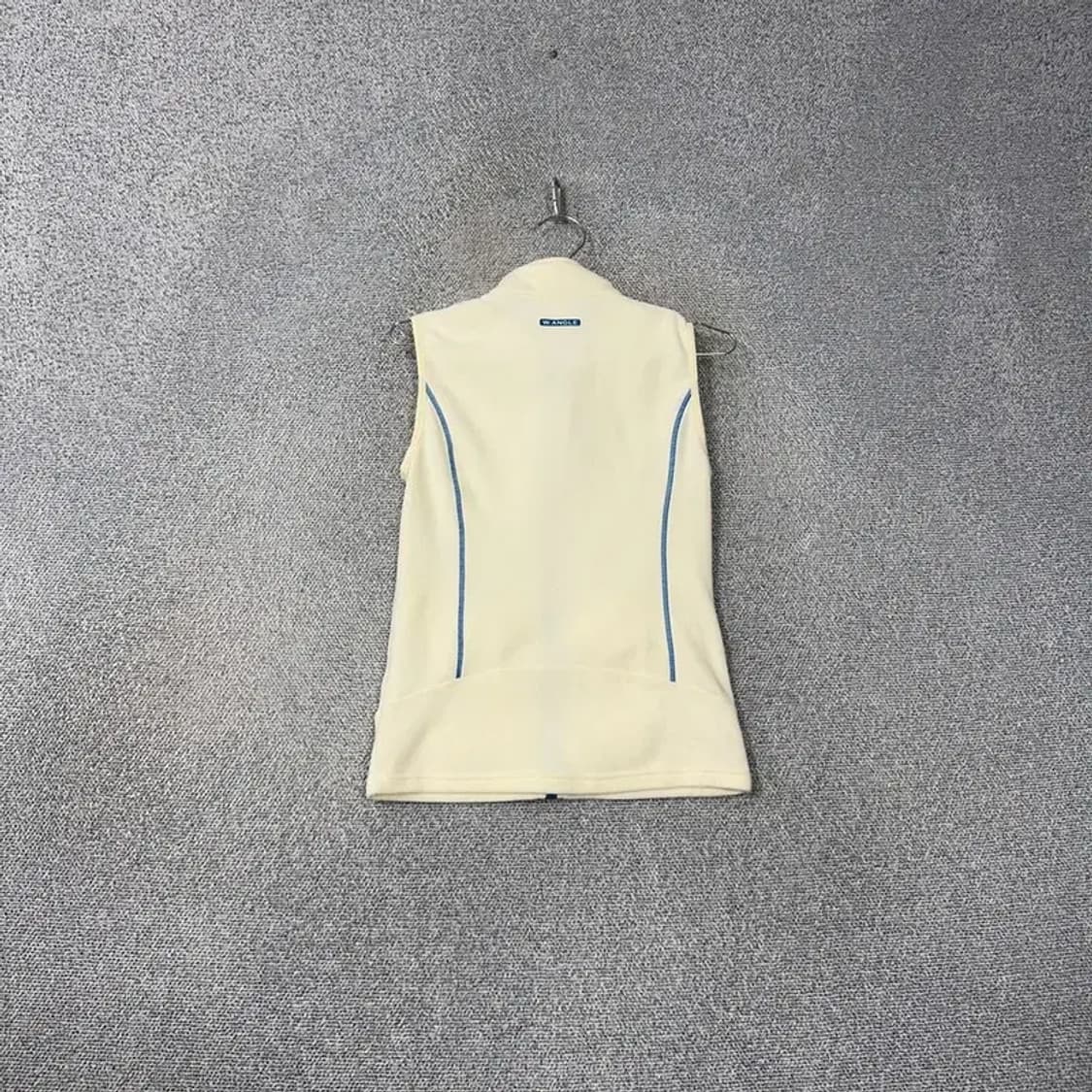 와이드앵글 로고 크림 골프 집업 후리스 조끼 90 상품이미지2