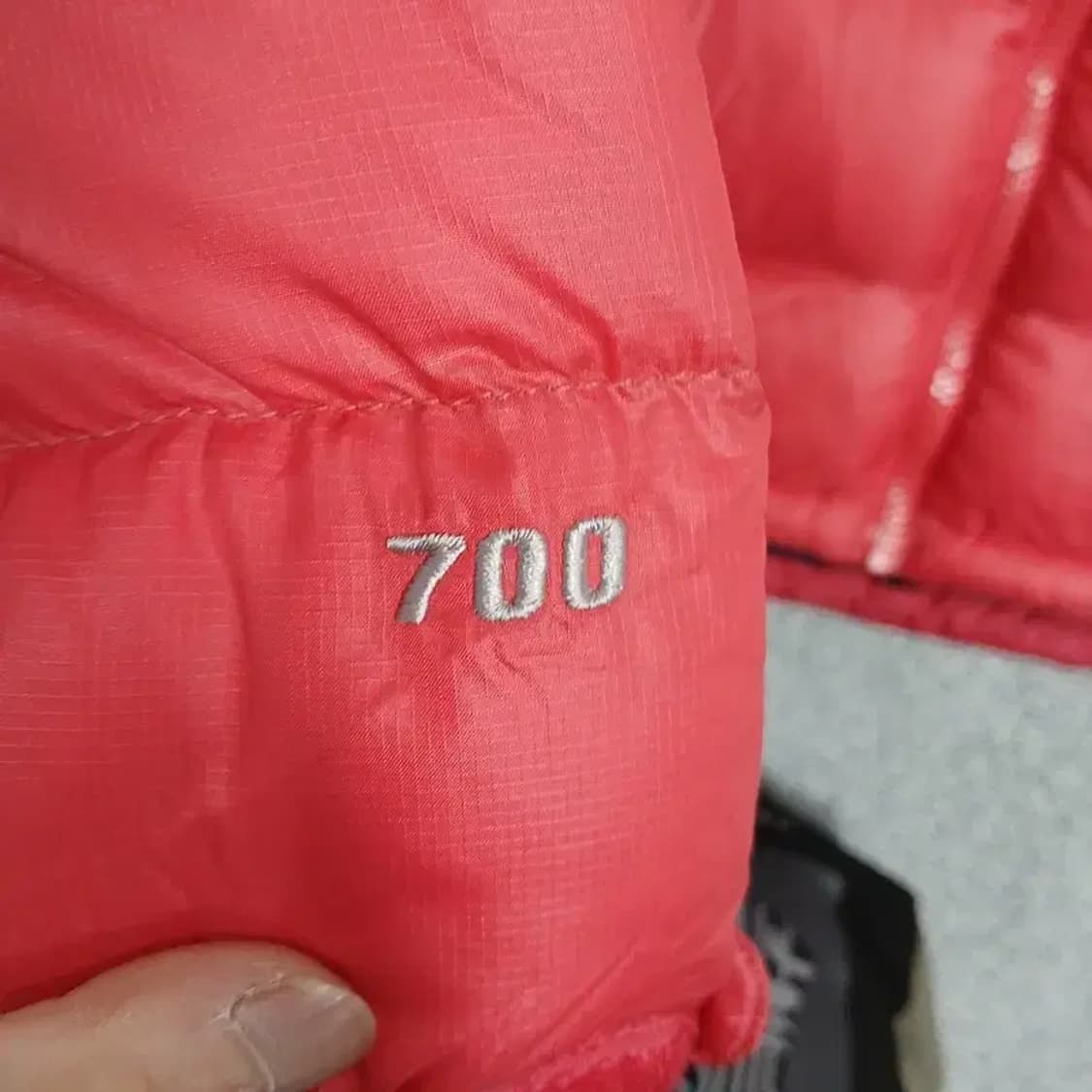 노스페이스 눕시700 구스다운 코랄 패딩 S 상품이미지4