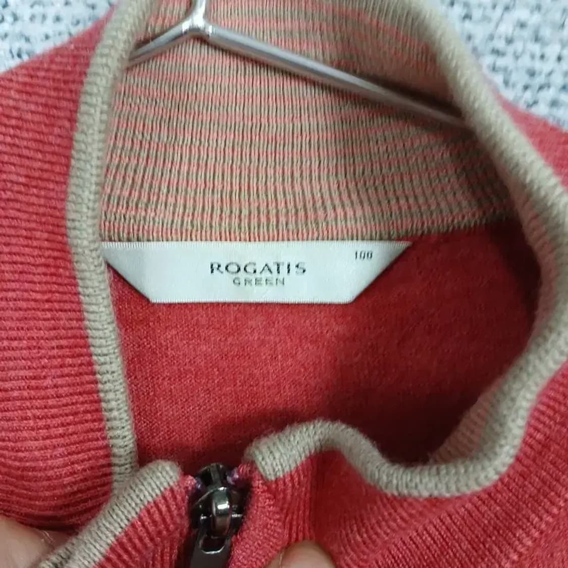 로가디스 캐주얼 로고 울 니트 집업 100 상품이미지3