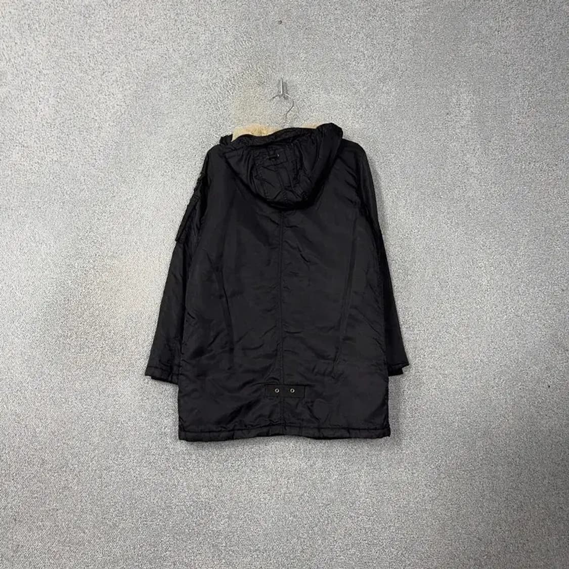 지프 패치 로고 항공 블랙 롱 패딩 M 상품이미지2