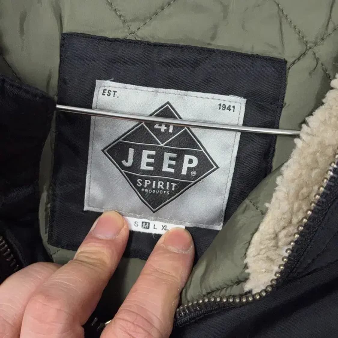 지프 패치 로고 항공 블랙 롱 패딩 M 상품이미지5