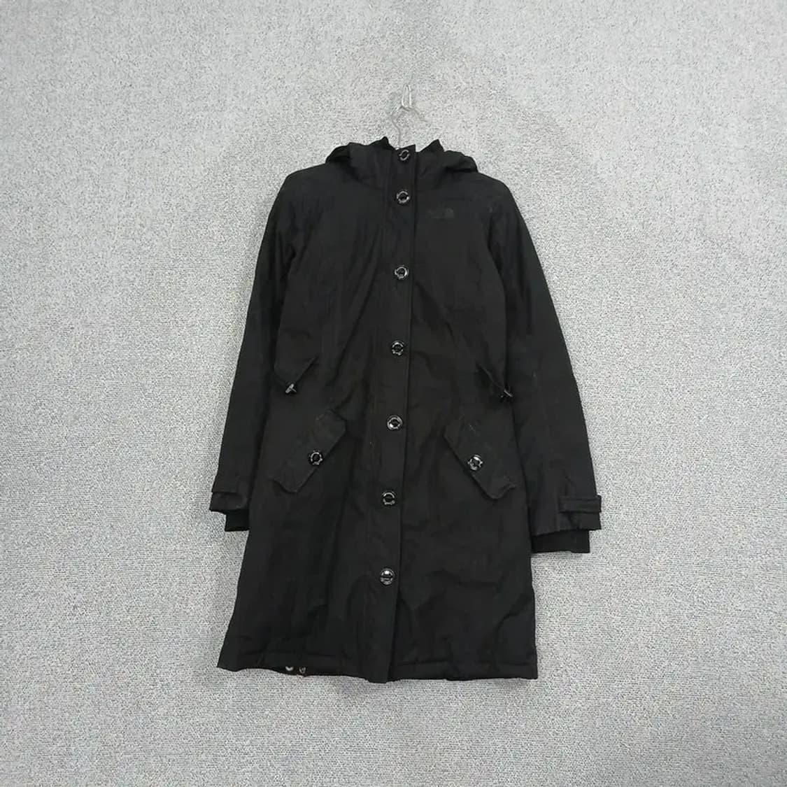 노스페이스 여성 버튼 블랙 패딩 코트 S 상품이미지1