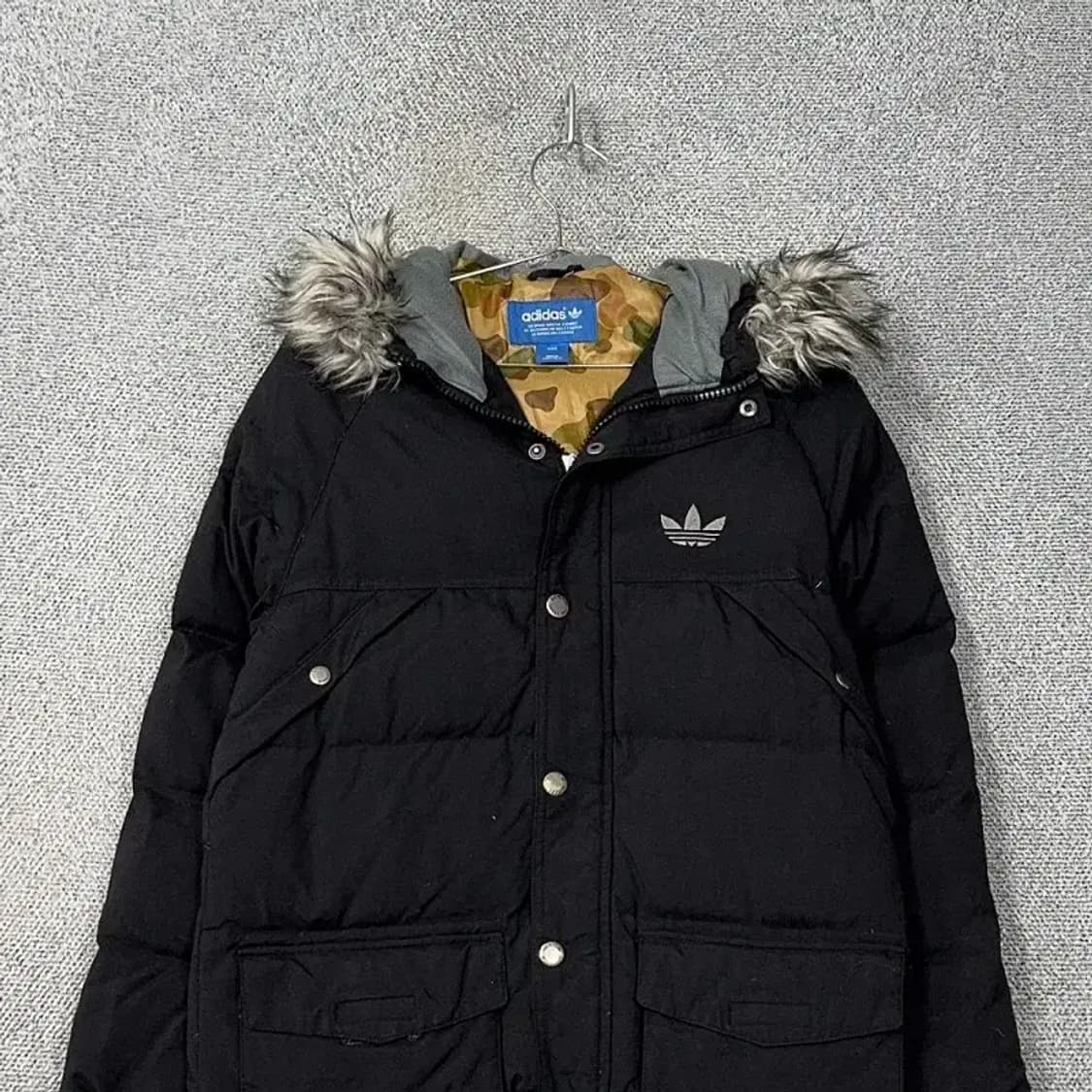 아디다스 로고 덕다운 퍼 블랙 패딩 95 상품이미지2