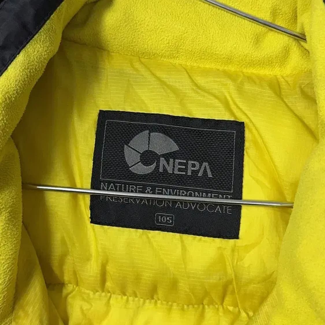 네파 등산 옐로우 경량 패딩 105 상품이미지3