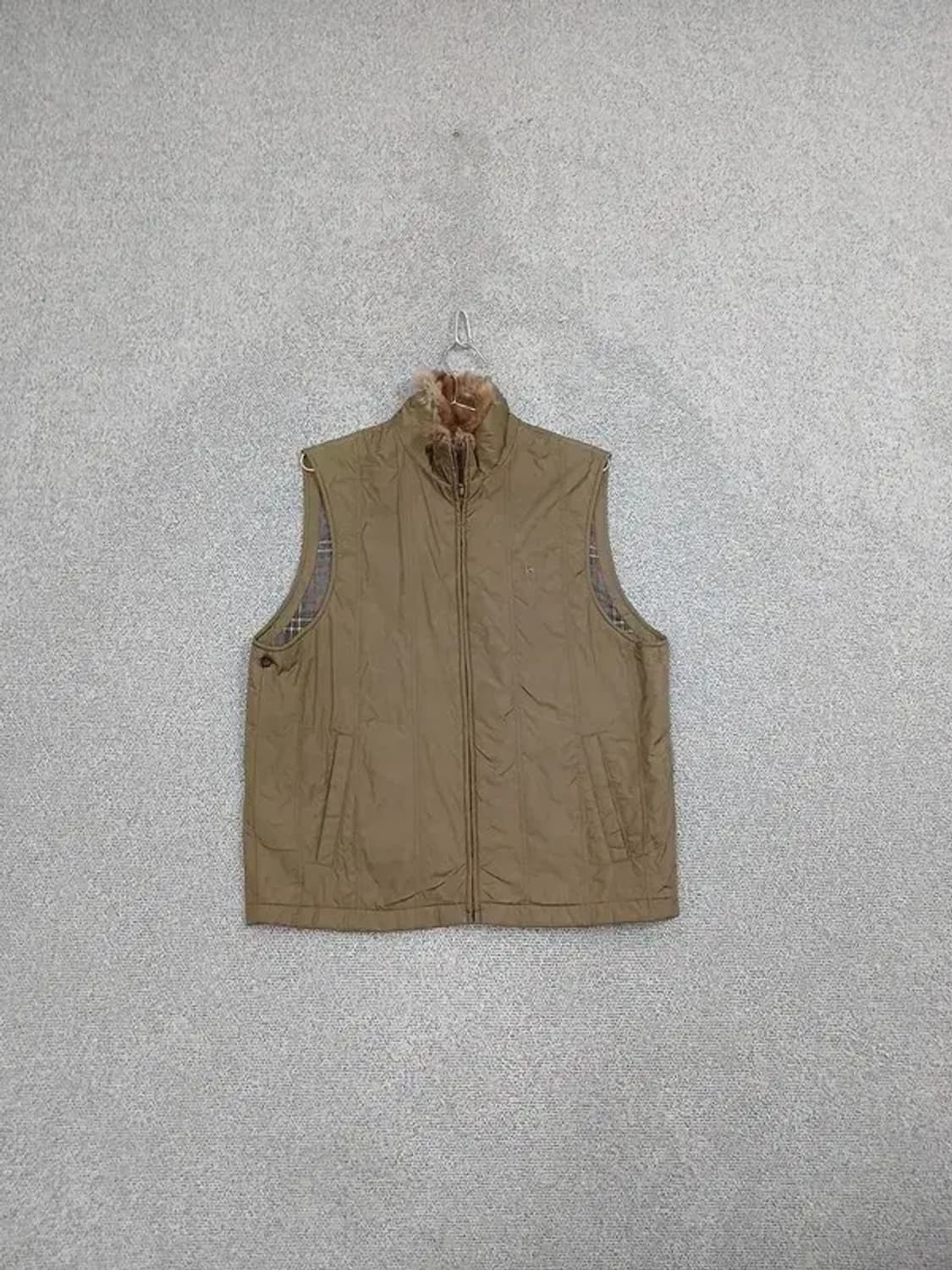 해지스 토끼털 여성 베이지 조끼 자켓 100 상품이미지1