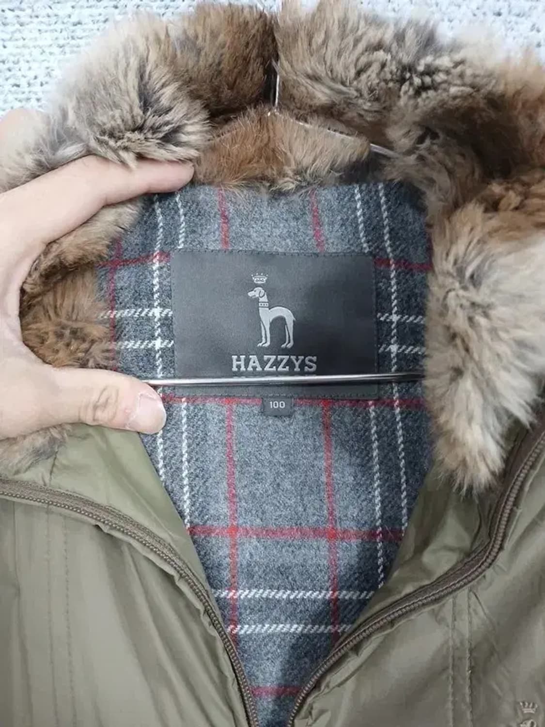 해지스 토끼털 여성 베이지 조끼 자켓 100 상품이미지3