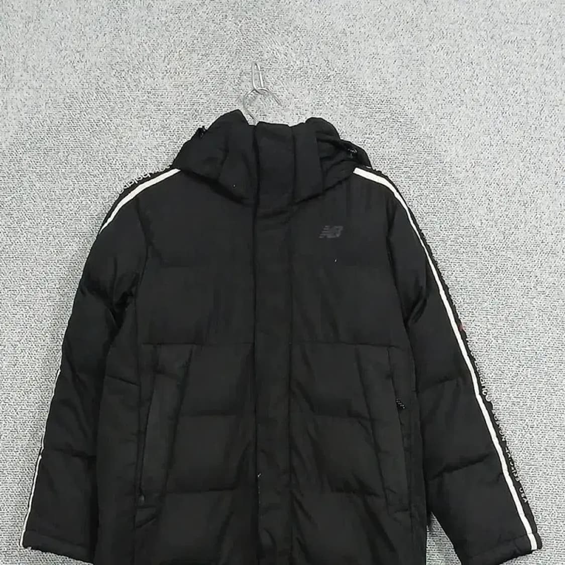 뉴발란스 로고 프린팅 덕다운 블랙 롱 패딩 90 상품이미지3